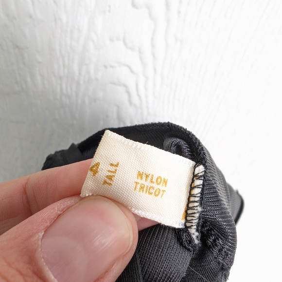 Vintage 60s Rogers Black Lace Slip Nightgown Lingerie Dress 34 Tall - Picture 9 of 9